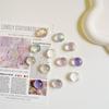 5/10pcs Cute Glitter Round Fridge Magnets Shiny Transparent Magnetic Stickers for Refrigerator Kitchen Home Decoration