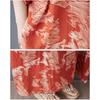 Dimanaf 2025 Summer Women Plus Size Dress Casual Dress Beach Loose Basic Vintage Printing Long Dress Maxi