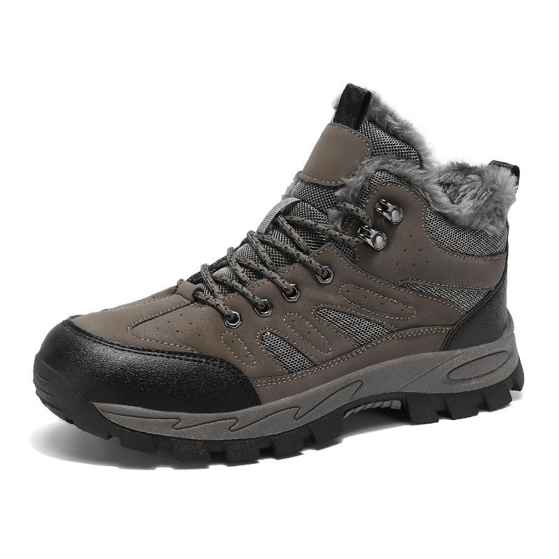 Outdoor Cold-proof Cotton Boots Cotton Shoes Winter Velvet Warm Shoes Large Size High-top Non-slip Hiking Shoes Snow Boots