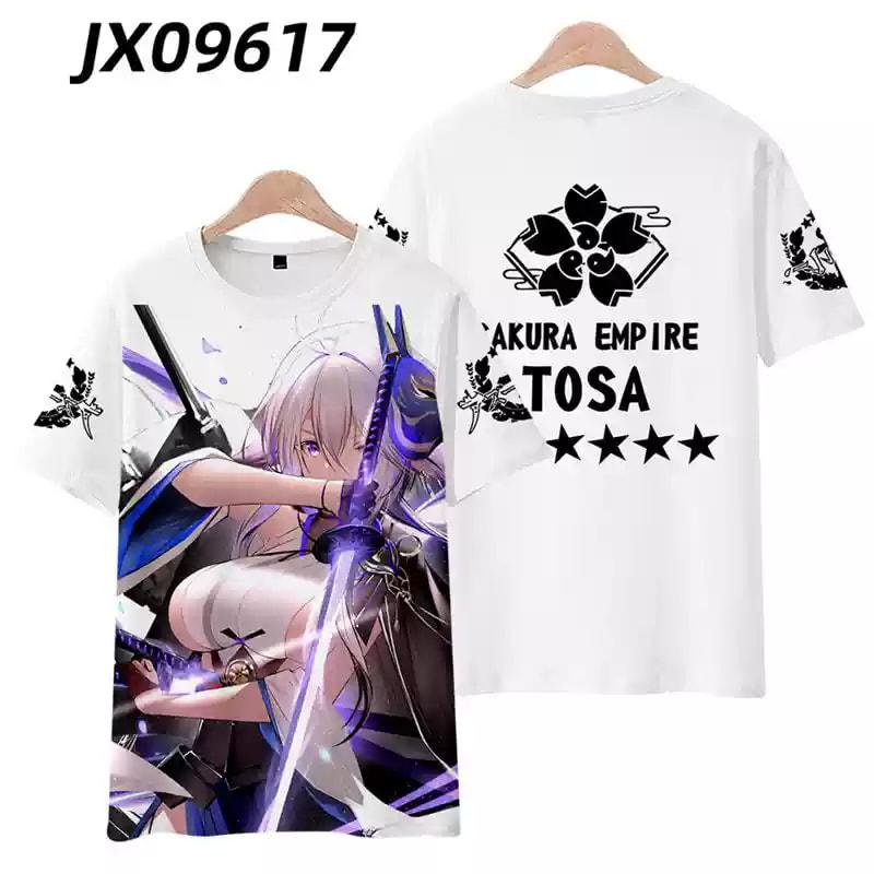 Popular Game Azur Lane T-shirt 3D Print Men/Women Anime t shirt Casual Harajuku