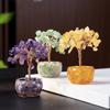 Crystal Money Tree Miniature Decor With Natural Gemstones For Feng Shui Wealth