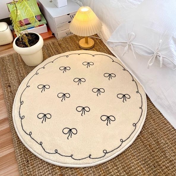 Round Carpet Cartoon Cute Carpet Living Room Sofa Round Floor Mat Clothing and Hat Room Dressing Table Mat