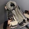 New H letter imitation cashmere scarf women's thousand bird grid jacquard scarf versatile shawl double-sided thickened scarf
