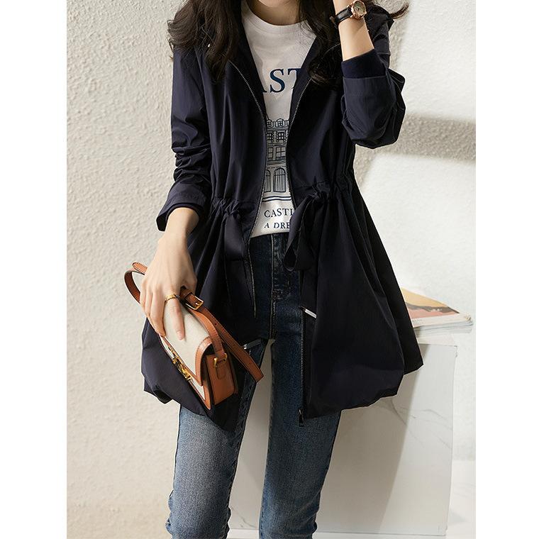Trench Coat Women's Medium and Long, Loose Spring and Autumn Coat Spring New Women's Clothing Autumn Clothing, Women's Fashion