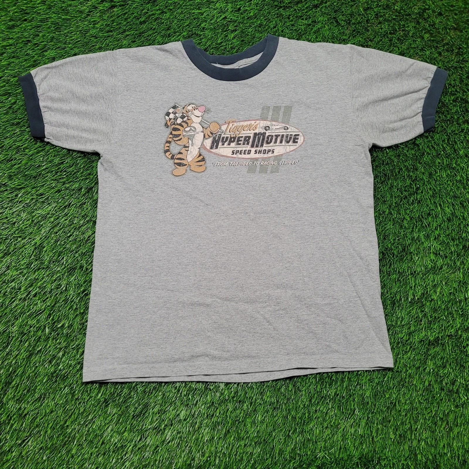 

VTG 90s Disney Store Tigger Ringer Tee Mens M Hot Rod Graphic S