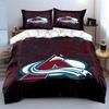 Red "A" Logo with Blue and White Design Print Bedding Set Duvet Cover Pillowcases (1* Duvet Cover 2* Pillowcases Do Not Include Comforter)