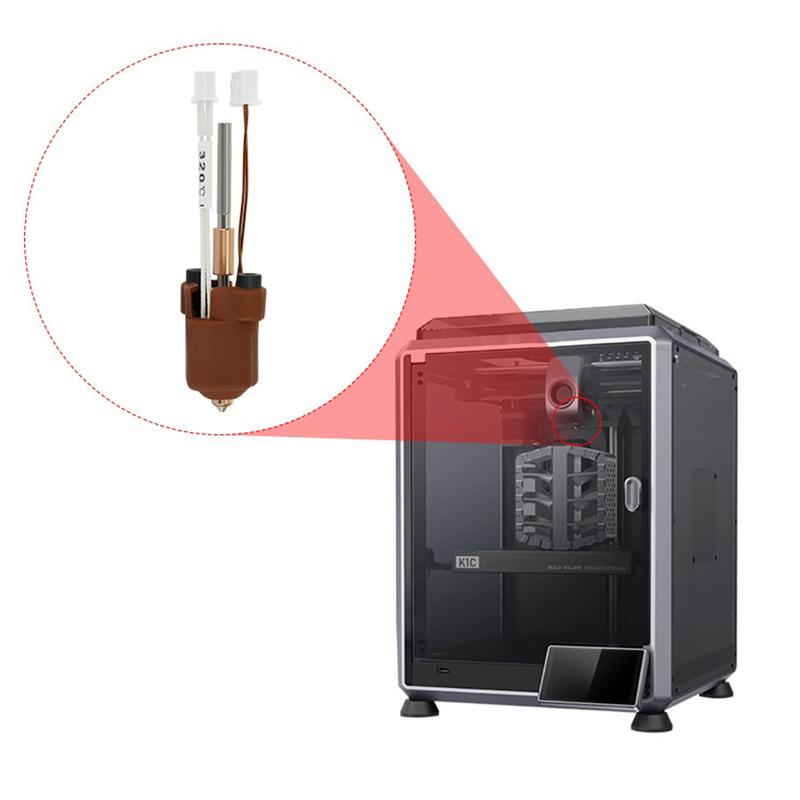 For Creality K1C K1 Max End Ceramic Heating Block Kit Heat Break Resistance End 3D Printer Parts Quick-Swap Nozzle Kit