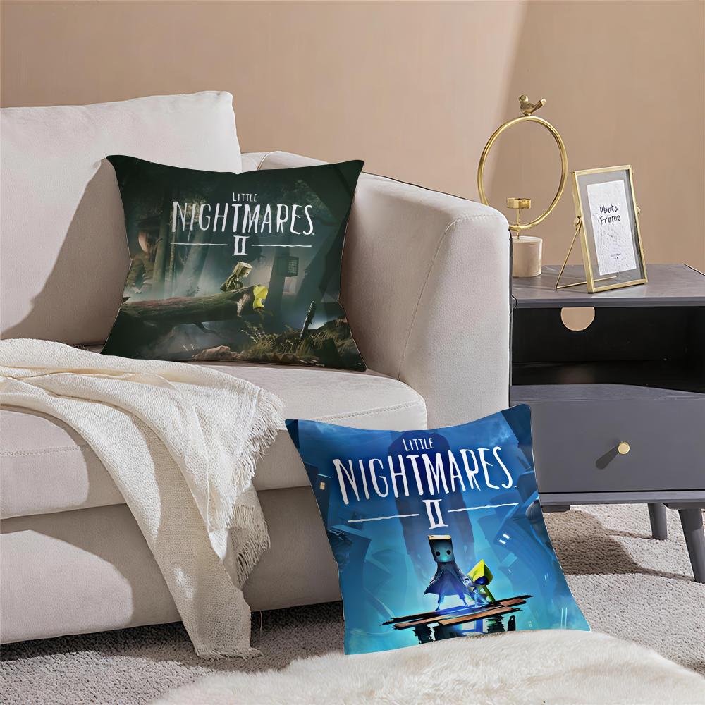Game LLittle NNightmares Cushion Cover Throw Pillow Cover Hidden Button Durable Polyester Chair Cushion