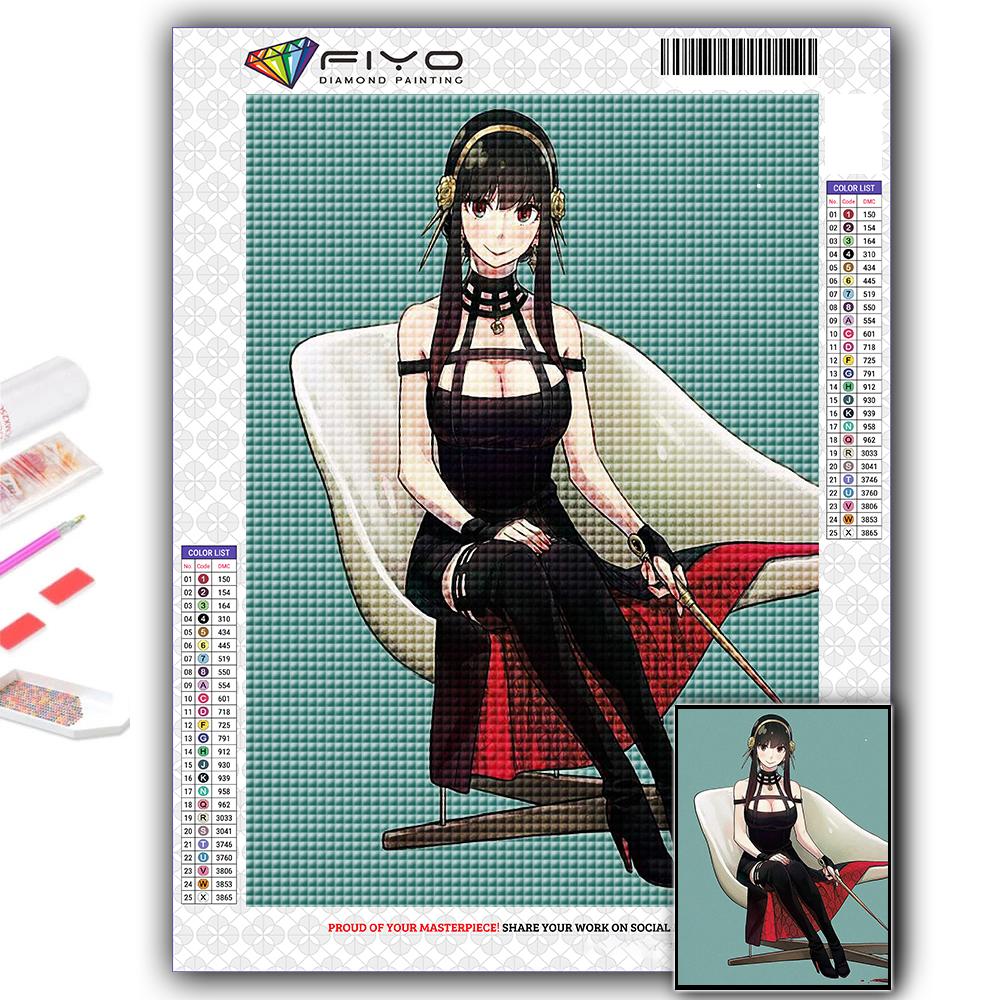 

DIY 5D алмазная живопись аниме постер шпионская семья набор для вышивки крестом полная дрель вышивка мозаика художественная картина стразы подарок Full Square 20X30CM