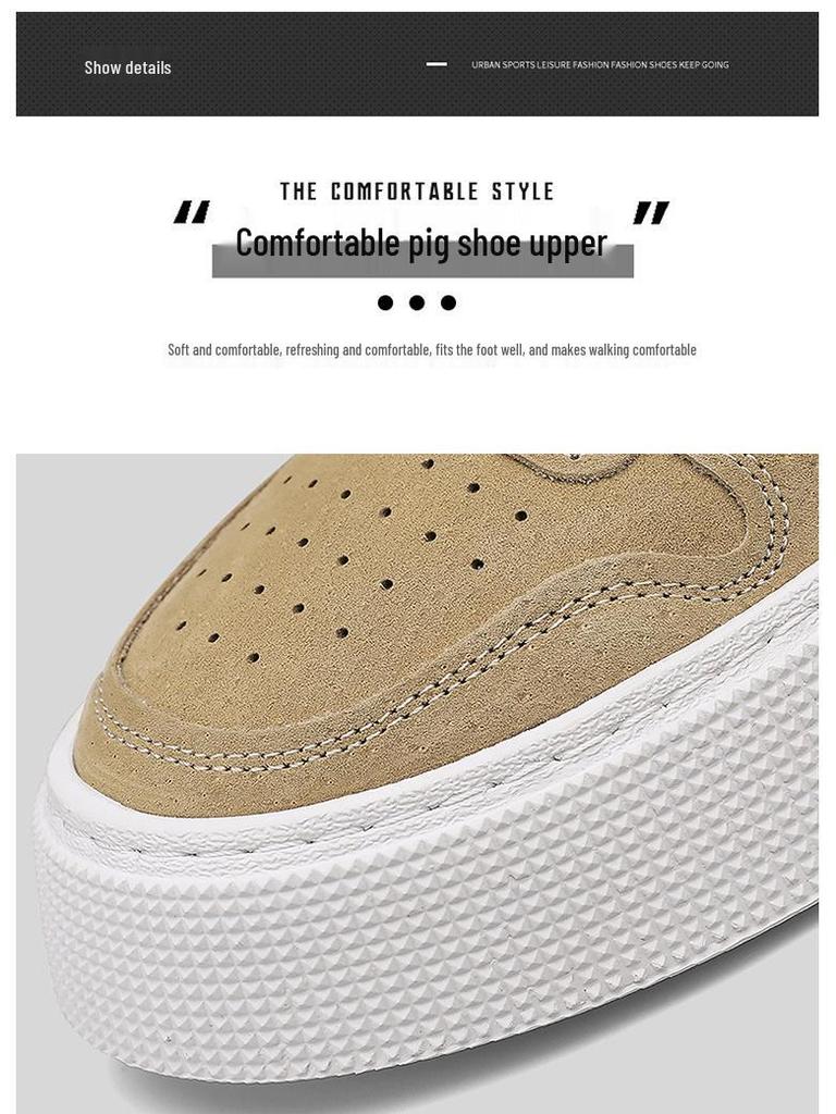Men's Korean Style, Plus-Size Thick-Soled Casual Sneakers for Autumn