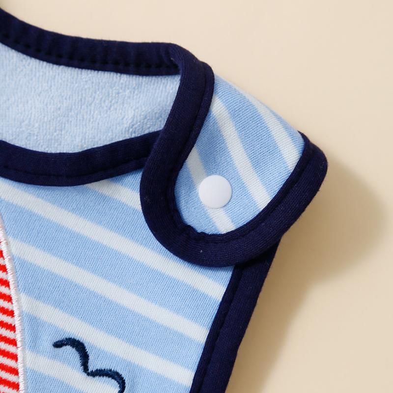 Three layer children's and baby bibs, U-shaped bibs, newborn saliva wipes, food saliva wipes, three piece set