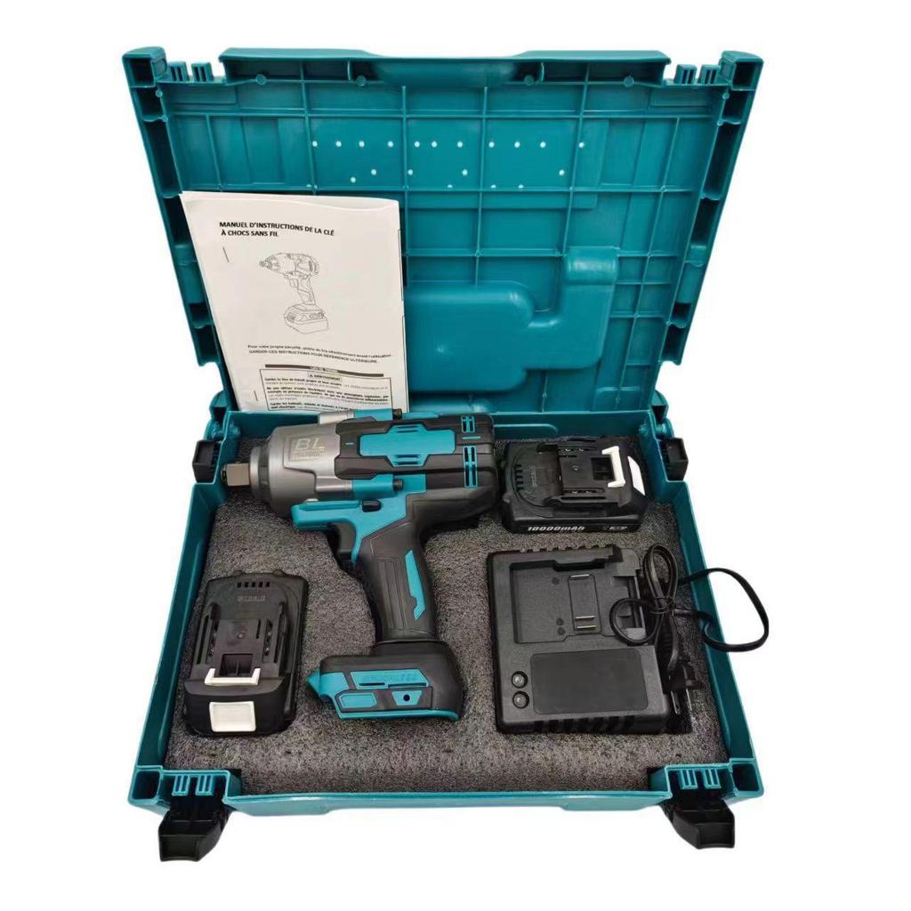 Makita Style Brushless High Torque Electric Impact Wrench with Rechargeable Lithium Battery for Auto Repair