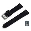 CASSIS ROCHELAIS GRAIN Calfskin Watch Strap with Waterproof Includes Replacement U1128SA1 Backing, Black, 22mm, Tool,