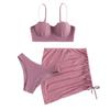 Chic Bathing Suit Underwire Comfy Gathering Summer Woemn Beach Wear