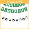 Cheerful Soccer Football Theme Party Decoration Happy Birthday Banner For Joyful Occasions