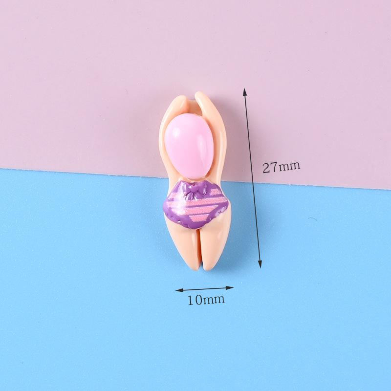 6pcs Resin Cartoon Swimming Figurine Refrigerator Accessories Home Decor