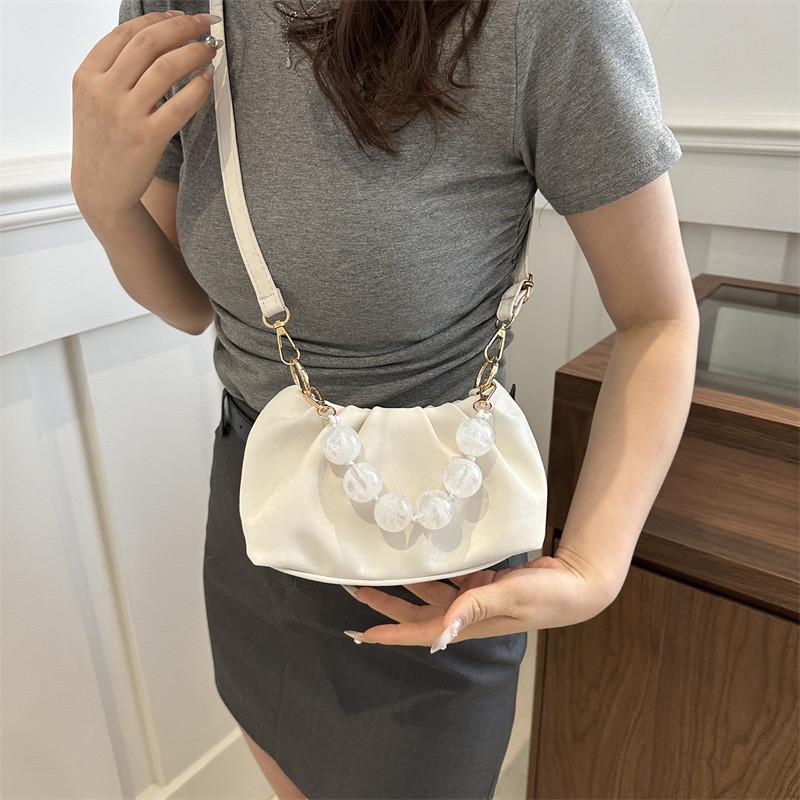 Chic And Versatile Bucket Style Cloud Handbag For Women Featuring Unique Stitching Design