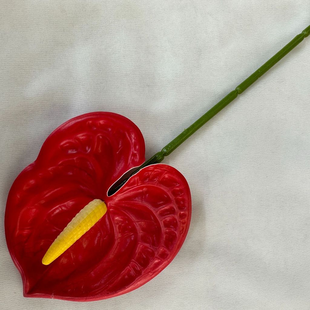 Anthurium Andraeanum Linden Fake Flower Diy Decoration For Modern Interior And Events