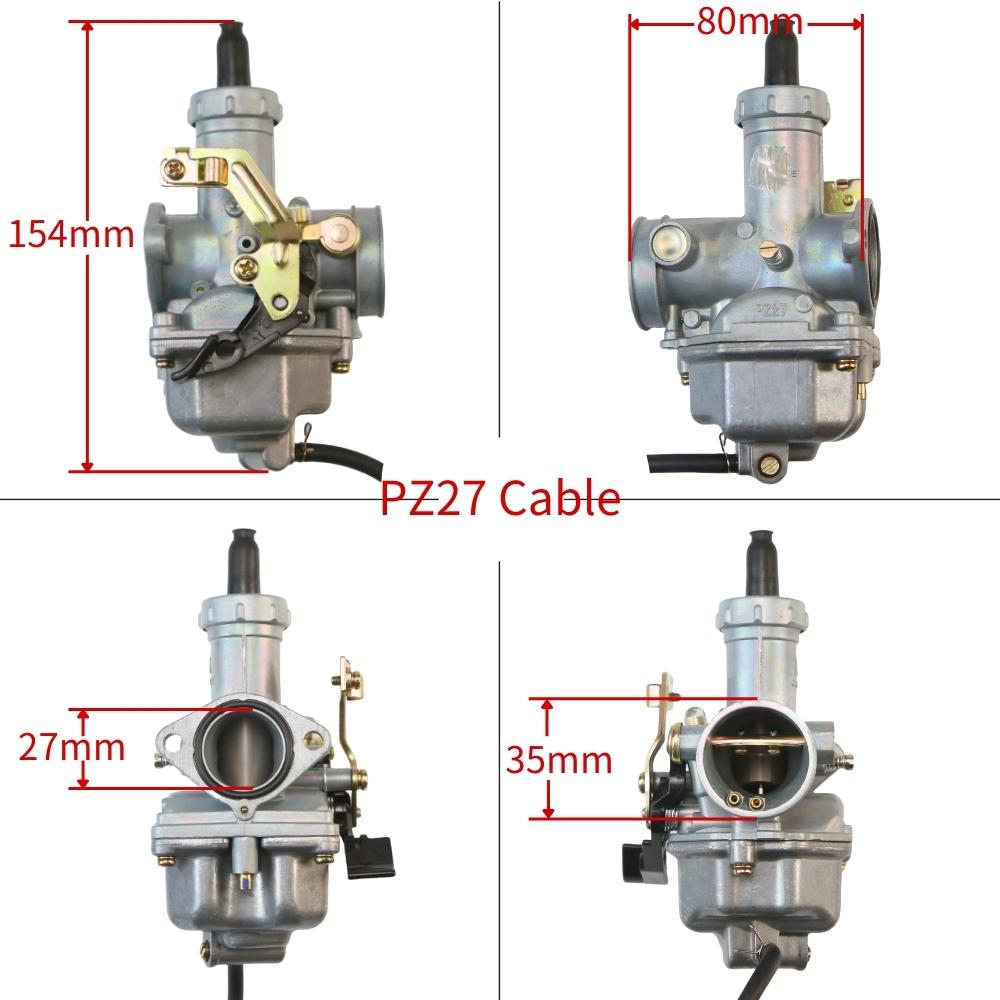 

Motorcycle Carburetor PZ27 27mm For CG150 125cc 150cc 175cc ATV Quad Go Kart Dirt Bike ATV PZ27-A
