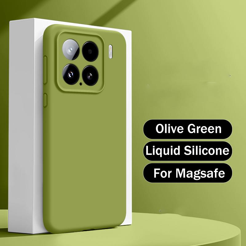 Liquid Silicone For Magsafe Case for Xiaomi Mi 15 13 14 12 Pro Ultra Redmi K50 K60 K70 K80 Matte Soft Magnetic Skin Cover