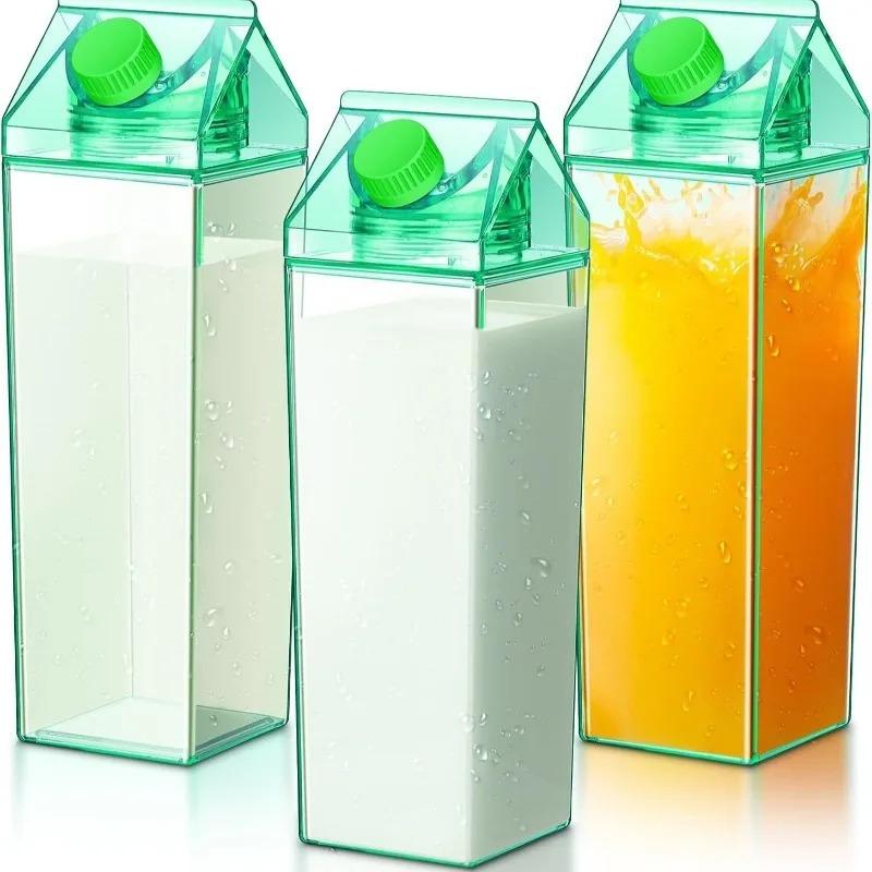 New 500ML Plastic Clear Convenience Bottle New Reusable Juice 17OZ Transparent Sport Leakproof Cup Box Milk Drinking Water Home