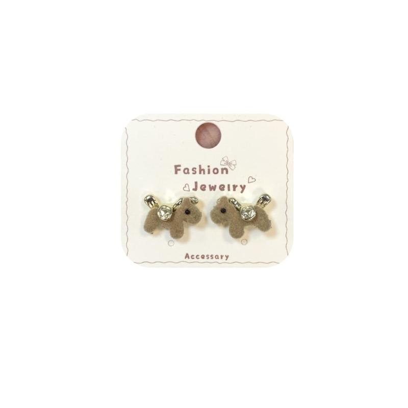 Unique Horse Shaped Flocking Earrings For Women Fashion Jewelry Comfortable Wear Accessories Stylish Gift Present