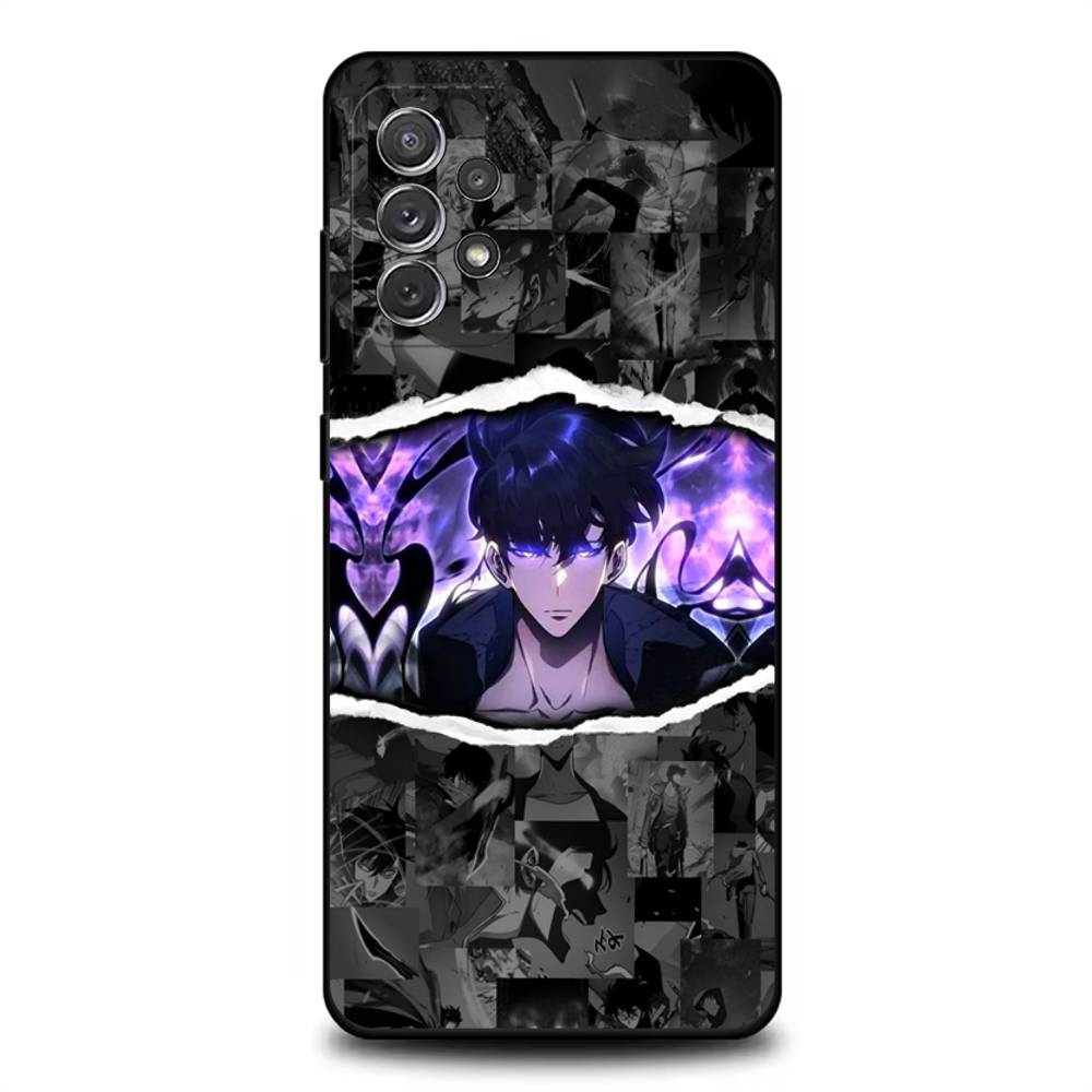 Anime Solo L-Leveling Phone Case For Samsung S25,S24,S21,S22,S23,S30,Ultra,S20,Plus,Fe,Lite,Note,10,9,5G Black Cover
