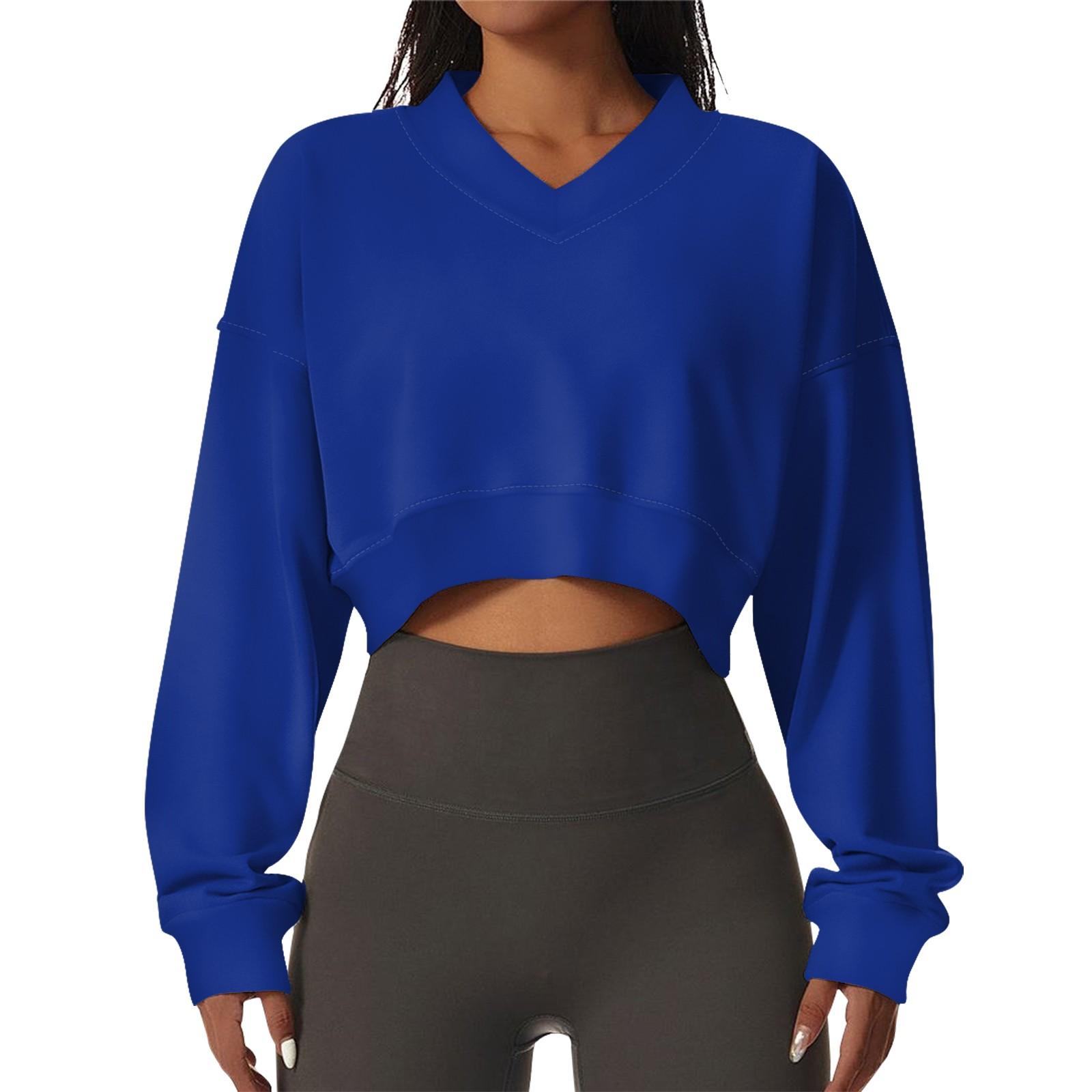 Женская повседневная модная сексуальная удобная спортивная толстовка с длинными рукавами — фото 10