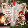Geschenke für Familie Freunde Schmetterling Bargeldgeschenk Schmuckstück, Weihnachts-Geldhalter Hängende Dekoration mit festlichem Urlaubs-Haus-Druck, Acryl-Baum-Anhänger