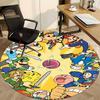 1pc Mario Sonic Cartoon Characters Office Round Area Rug, Under Office Chairs Bedroom Living Room Home Decor, Room Decoa1016205