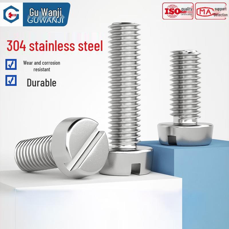 Guwanji 304 Stainless Steel Slotted Pan Head Machine Screws