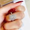 Niche Design High Carbon Diamond Rock Sugar Ring Female Tide Light Luxury High Sense Temperament Versatile Sweet Gift Heavy Industry