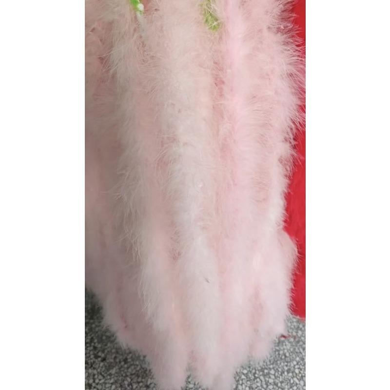 Full Fluff Strips, Turkey Hair, Plush Feather Strips, Headdress, Ornament, Decorative Feather Material, Clothing Accessories