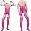 Men S Sexy Lingerie Hollow Open Crotch Mesh Bodysuit