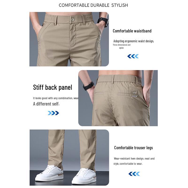 Tucano Men's Summer Slim Straight Business Casual Pants