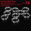 100pcs/Set 3#-8# Fishing Split Rings Double-Loop SS Lures Tackle Connectors Tool