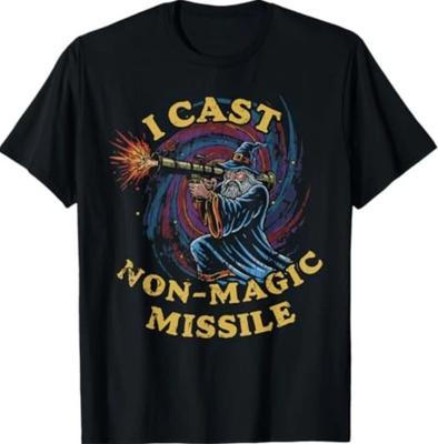 Je Lance Missile Non Magique T-shirt Mème Parodie de Magicien Drôle