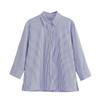 Fashion Style 2024 Summer New Arrival Women's Clothing Elegant Loose All-Matching Slimming Stripes Poplin Shirt 3290575