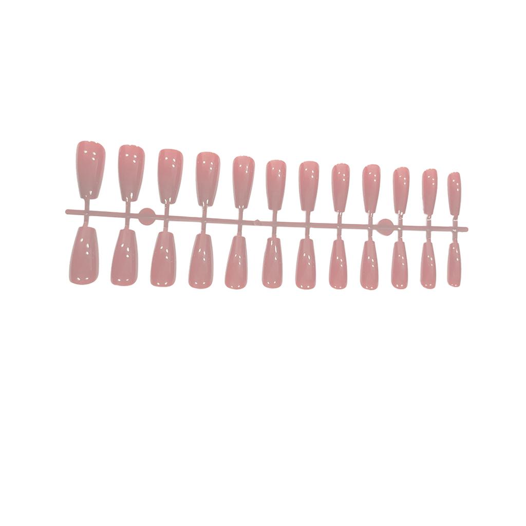 1 Set French Tip Press on Nails Toe Colorful Gloss Adhesive Tabs Full Cover Ballerina Art Decals Salon DIY Supplies Gifts