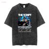The Script 23rd Anniversary t Shirt Band Signature vintage Washed Versatile streetwear designer clothes Stylish