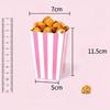 10/30pcs Versatile Colorful Striped Popcorn Boxes Disposable Food Snack Containers for Movie Theaters Parties Carnivals Events Baby Bath 11.5X7X5CM