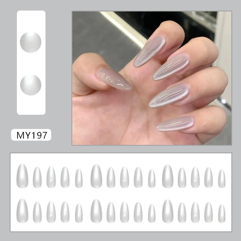 

Cat Eye Ballerina Short Nails: Fresh, Advanced, Removable Nail Art Patches