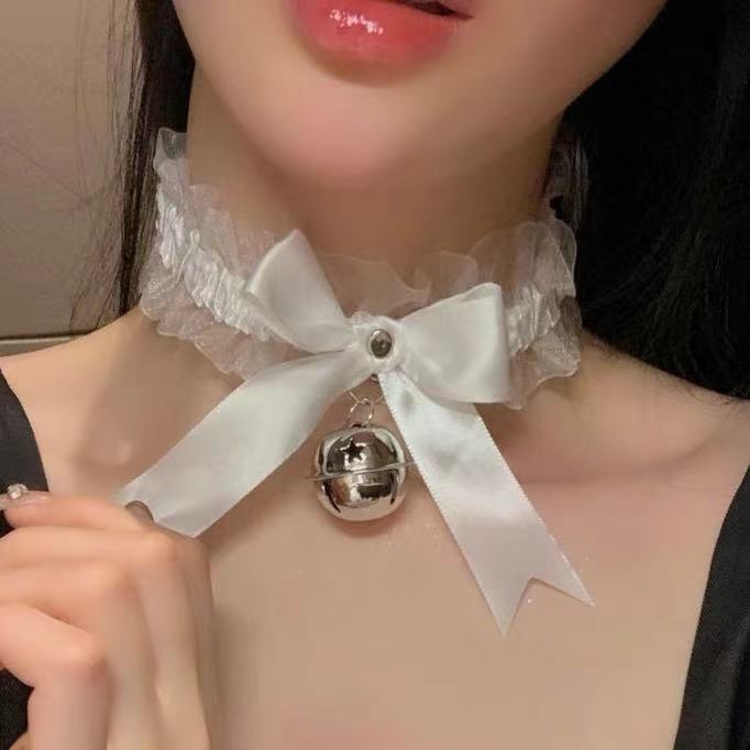 Sex Underwear Accessories Cat Ears Bells Headband Big Bells Lace Collar Set Christmas Rattle Drag