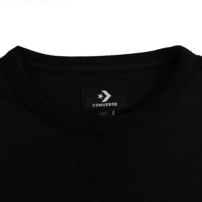 Converse Sweatshirts Women's Black Crew Neck Moderate Regular 10019801-A01