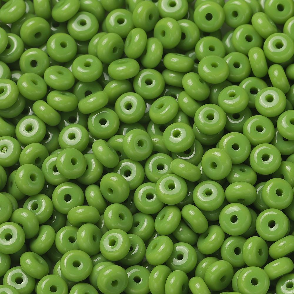 50pcs/Lots Colored Glass Seed Bead Abacus Shape Spacer Loose Beads for DIY Jewelry Making Bracelet Necklace Charms Accessories