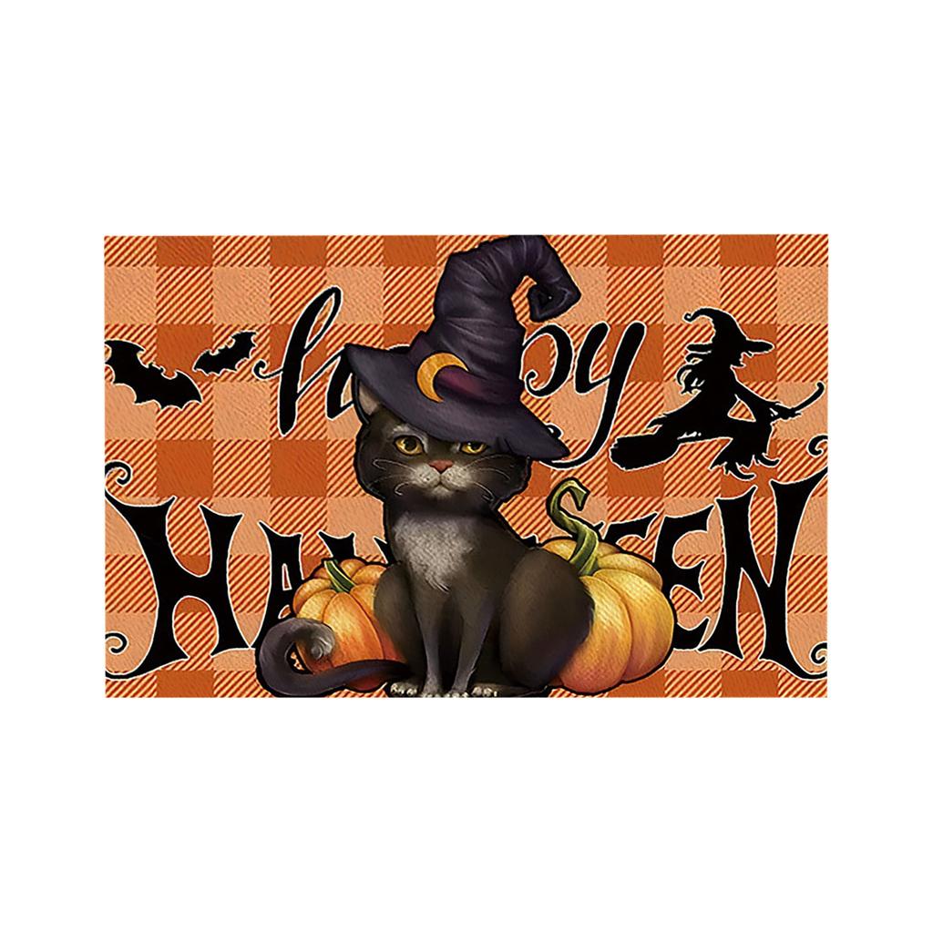Duch, Kot, Halloween Meal Mat Zestaw 4, Sezonowy, Jesienny Mat Stołowy