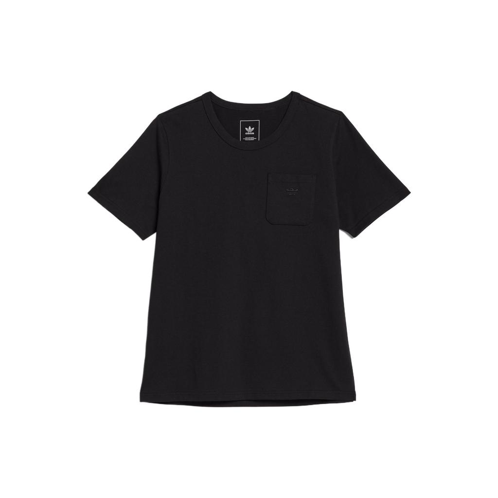 Adidas Originals Trefoil Casual Short Sleeve T-Shirt With Front Pocket Men Tops Black HM6859