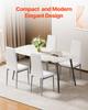 Modern Dining Room Accent Chairs Set of 4, Upholstered Leather Side Chair for Dining Tables, Space-Saving Kitchen Table Chair with Thick Cushions and