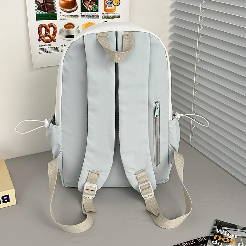 Macaron Cute Versatile Junior High School Schoolbag Female Contrasting Color Backpack High Value High School Backpack