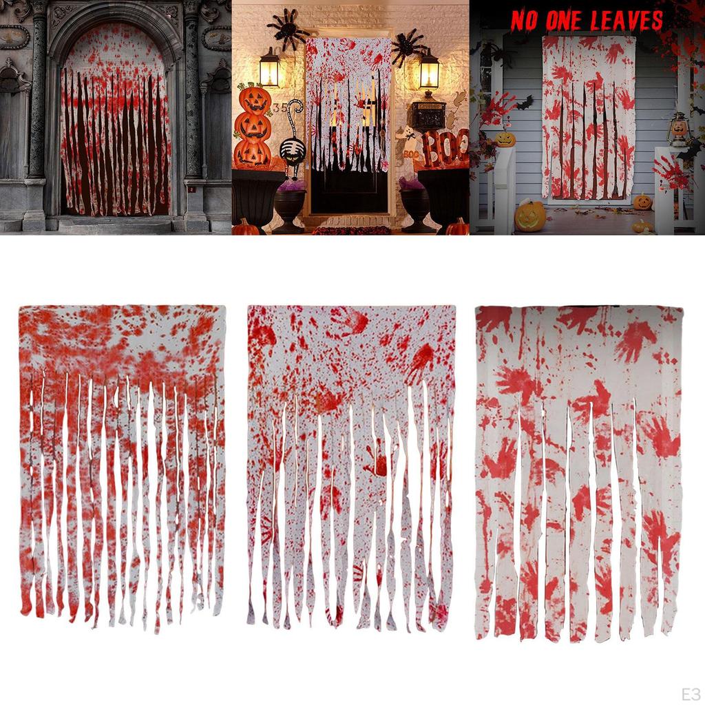 Tenda da Porta di Halloween Decorazione Spaventosa Panno Creepy per le Vacanze